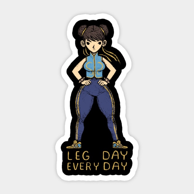 leg day every day Sticker by Louisros